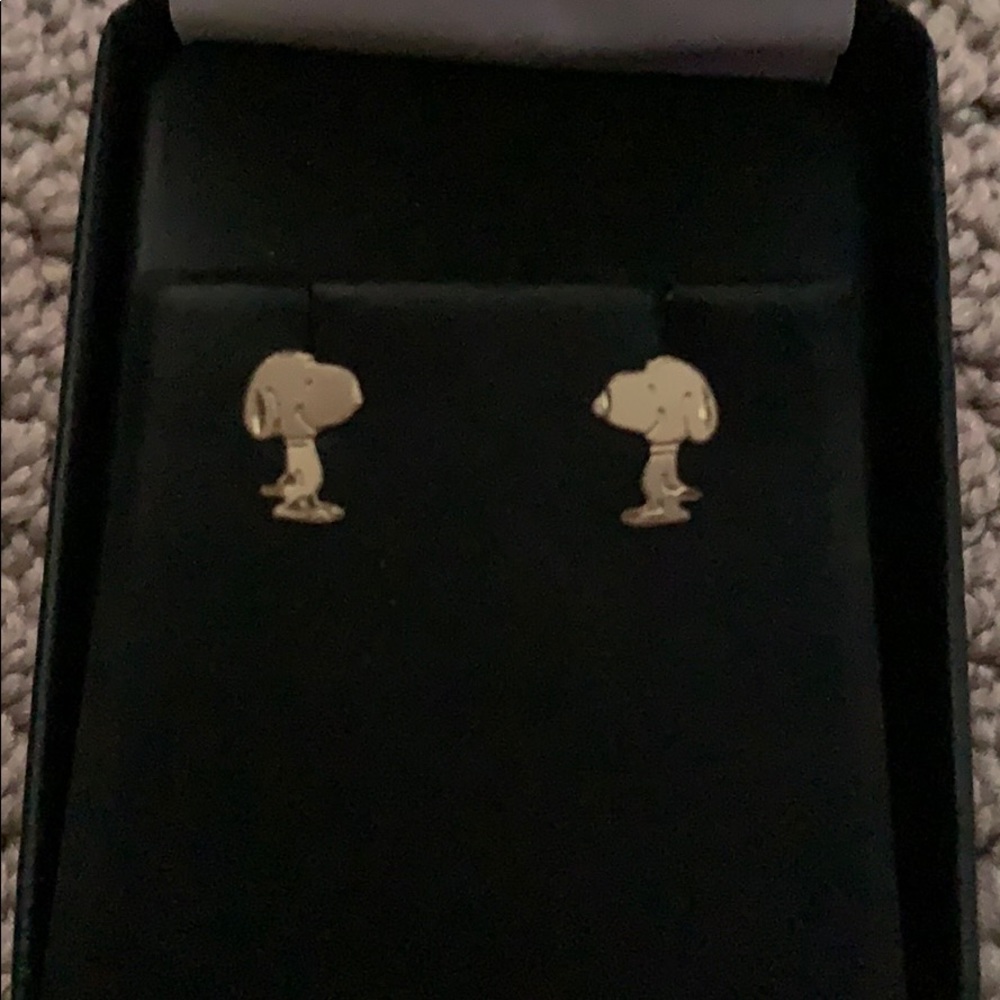 14K Gold Snoopy Post Earrings